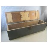 (EC1) Vintage Wood 32" Tool Box wit...