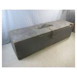 (EC1) Vintage Wood 32" Tool Box wit...