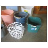 (BR2) Assorted Buckets, Trash Cans ...
