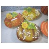 (A-3) Assorted Fall Ceramic Plates ...