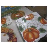 (A-3) Assorted Fall Ceramic Plates ...