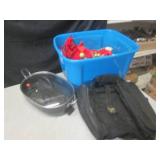 (F-2) Tote of Chrismas Decor, Elect...