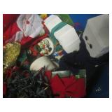 (F-2) Tote of Chrismas Decor, Elect...