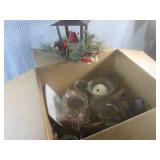(F-2) Box of Glass Vases and A Chri...