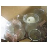 (F-2) Box of Glass Vases and A Chri...