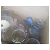 (F-2) Box of Glass Vases and A Chri...