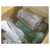 (F-3) Box of Glass Vases...