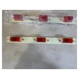 4 Strips of 3 Red Clearance/Marker Lights