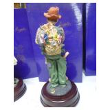 3 Duncan Royal Musical Clown Statues