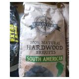 3 Bags of Frontier 100% Natural Hardwood Briquets-South American Charcoals