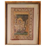 Miniature Indian Mughal Painting ~ Horseback Rider