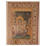 Miniature Indian Mughal Painting ~ Horseback Rider