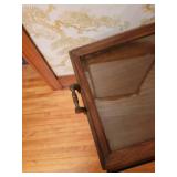 Elegant Mahogany Tea Bar Cart with Glass Butler