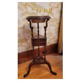 Mahogany Trifoot Tall Plant Stand