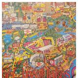 Vintage 1971 Minneapolis City of Lakes Poster by Ed Langley