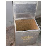 Vintage Ewald Bros  Galvanized Aluminum Porch Milk Delivery Box