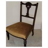Victorian Carved Back Slipper Chair