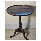 Round Pedestal Side Table with Tripod Base