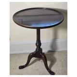 Round Pedestal Side Table with Tripod Base