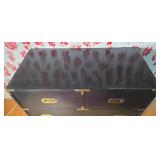 Campaign Style Black Chest with Brass Hardware