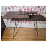 Retro Tiered Modern Writing Desk with Chrome Legs