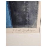 *ARTIST PROOF**SIGNED* Fine Art Etching and Aquatint Print - Graciela Rodo Boulanger - Girl with Cat on Her Head