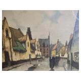 *SIGNED* Moody Belgian Fine Art Landscape Print - Belgian Street