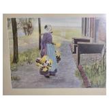 American Fine Art Print - George Hitchcock - Flower Girl in Holland