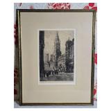 *SIGNED* Bavarian Fine Art Etching Print - Munchen