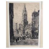 *SIGNED* Bavarian Fine Art Etching Print - Munchen