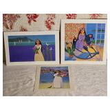 *SIGNED* Hawaiian Fine Art Print Series (3) - Rosalie Prussing - The Royal Hawaiian / Diamond Head / Pa