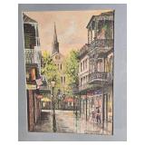*SIGNED* New Orleans Fine Art Painting Pair - Knut "Ken" Englehardt - French Quarter Series