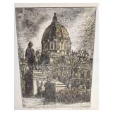 *SIGNED**LOCAL* St. Paul Fine Art Architechtural Print Series - Michael Bond - State Capitol . Minnesota . Winter / "Nostalgia" / Landmark Center / Mickey