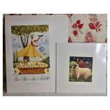 *SIGNED* Joyful Rural Fine Art Print Pair - Connie Bieber - Apple Pie Days / Dawn is Nigh