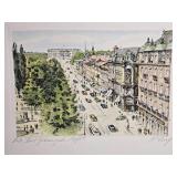 *SIGNED* Norwegian Fine Art Urban Landscape Print - Oslo, Karl Johansgate