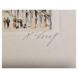 *SIGNED* Norwegian Fine Art Urban Landscape Print - Oslo, Karl Johansgate