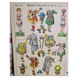 Antique French Paper Doll Sheet Series - Imagerie D