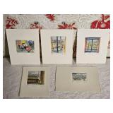 *SIGNED* Darling Fine Art European Street Scene Print Series - Betty Guy - In Venice / Paris / Jo
