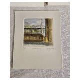 *SIGNED* Darling Fine Art European Street Scene Print Series - Betty Guy - In Venice / Paris / Jo