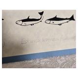 *SIGNED* Indigenous Fine Art Print Pair - Henry Napartuk - Eskimo Woman Fishing / Bear