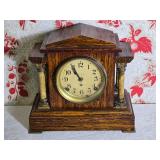 Antique Seth Thomas Mantel Clock with Faux Marble Columns