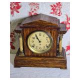 Antique Seth Thomas Mantel Clock with Faux Marble Columns
