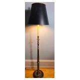 Traditional Floor Lamp with Black Shade