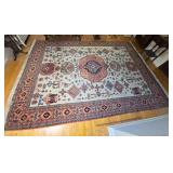 Large Oriental Wool Area Rug with Medallion Design