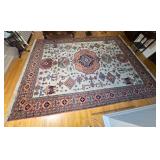 Large Oriental Wool Area Rug with Medallion Design