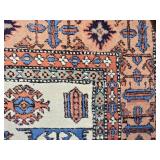 Large Oriental Wool Area Rug with Medallion Design