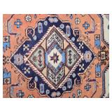 Large Oriental Wool Area Rug with Medallion Design