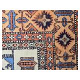 Large Oriental Wool Area Rug with Medallion Design