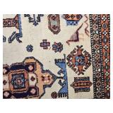 Large Oriental Wool Area Rug with Medallion Design
