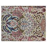 Oriental Turkish Hand-Knotted Silk Harake Rug
